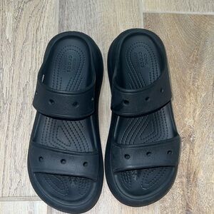 Croc platform sandals